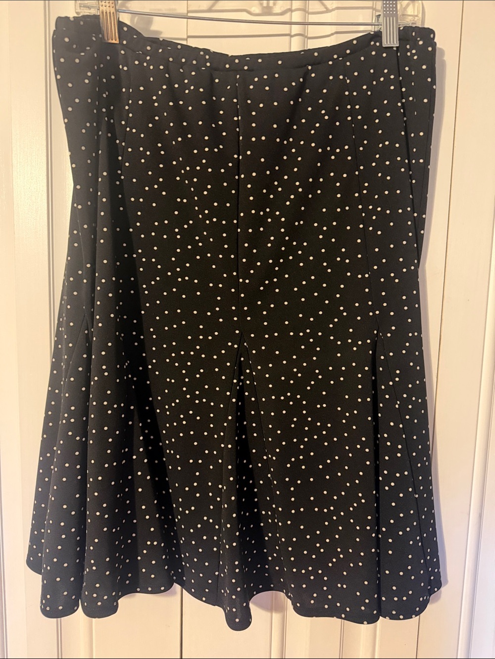 Modern Soul Black Skirt with White Polka Dots
